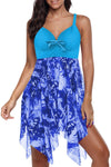 KaleaBoutique 2 Piece Handkerchief Hem Detail Swim Dress and Brief Bottoms - KaleaBoutique.com