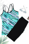 KaleaBoutique Beautiful Abstract Print Criss Cross Strappy Two-Piece Tankini - KaleaBoutique.com