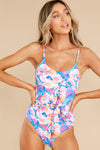 KaleaBoutique Beautiful Floral Print Lace-Up High Waist One-Piece Swimsuit - KaleaBoutique.com
