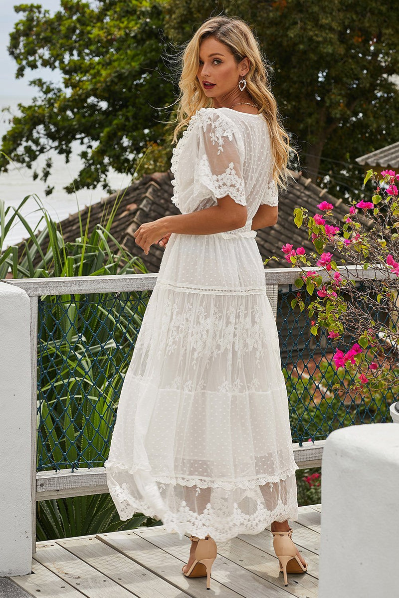 KaleaBoutique Beautiful Luminous Dawn Lace Evening Gown - KaleaBoutique.com