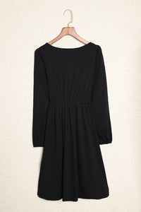 KaleaBoutique Button Up High Waist Long Sleeve Dress - KaleaBoutique.com