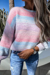 KaleaBoutique Pink Colorblock Tie-dye Mohair Sweater - KaleaBoutique.com
