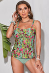 KaleaBoutique Stylish 2 Piece Sleeveless Floral Tankini Set - KaleaBoutique.com