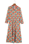 KaleaBoutique Stylish Abstract Geometric Print Long Sleeve High Waist Dress - KaleaBoutique.com