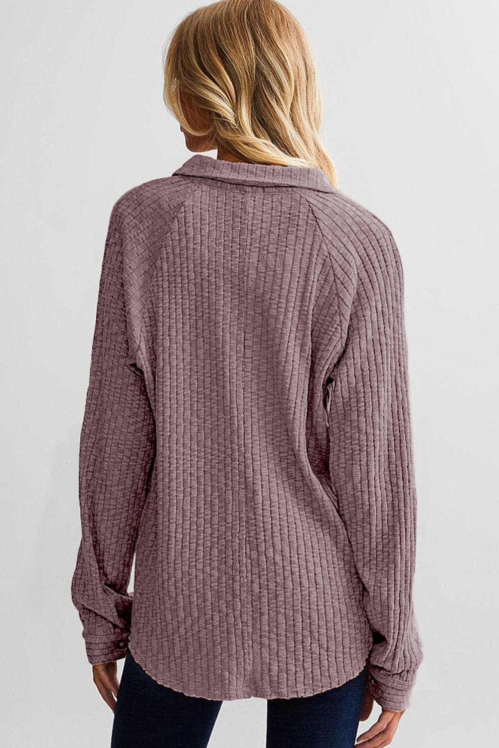 KaleaBoutique Stylish Button Flap Pocket Ribbed Knit Shacket - KaleaBoutique.com