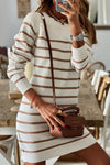 KaleaBoutique Stylish Button Ribbed Detail Mini Sweater Dress - KaleaBoutique.com