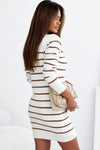 KaleaBoutique Stylish Button Ribbed Detail Mini Sweater Dress - KaleaBoutique.com