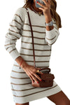 KaleaBoutique Stylish Button Ribbed Detail Mini Sweater Dress - KaleaBoutique.com