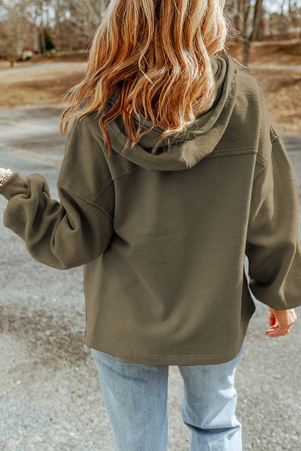 KaleaBoutique Stylish Green Flap Pocket Drawstring Hood Zip Up Jacket - KaleaBoutique.com