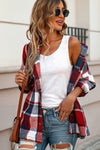 KaleaBoutique Stylish Hooded Plaid Button Front Shacket - KaleaBoutique.com