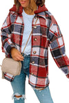 KaleaBoutique Stylish Hooded Plaid Button Front Shacket - KaleaBoutique.com