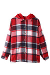 KaleaBoutique Stylish Hooded Plaid Button Front Shacket - KaleaBoutique.com