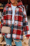 KaleaBoutique Stylish Hooded Plaid Button Front Shacket - KaleaBoutique.com