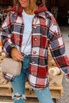 KaleaBoutique Stylish Hooded Plaid Button Front Shacket - KaleaBoutique.com