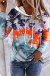 KaleaBoutique Tie Dye Drawstring Kangaroo Pocket Hoodie Top - KaleaBoutique.com