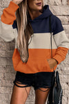 KaleaBoutique Triple Color Block Hoodie with Kangaroo Pocket - KaleaBoutique.com