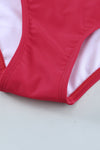 KaleaBoutique Stylish Leaves Splicing Ruched Front Open Back One-Piece Swimsuit - KaleaBoutique.com