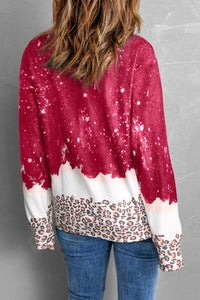 KaleaBoutique Stylish Leopard Bleached Pullover Sweatshirt - KaleaBoutique.com