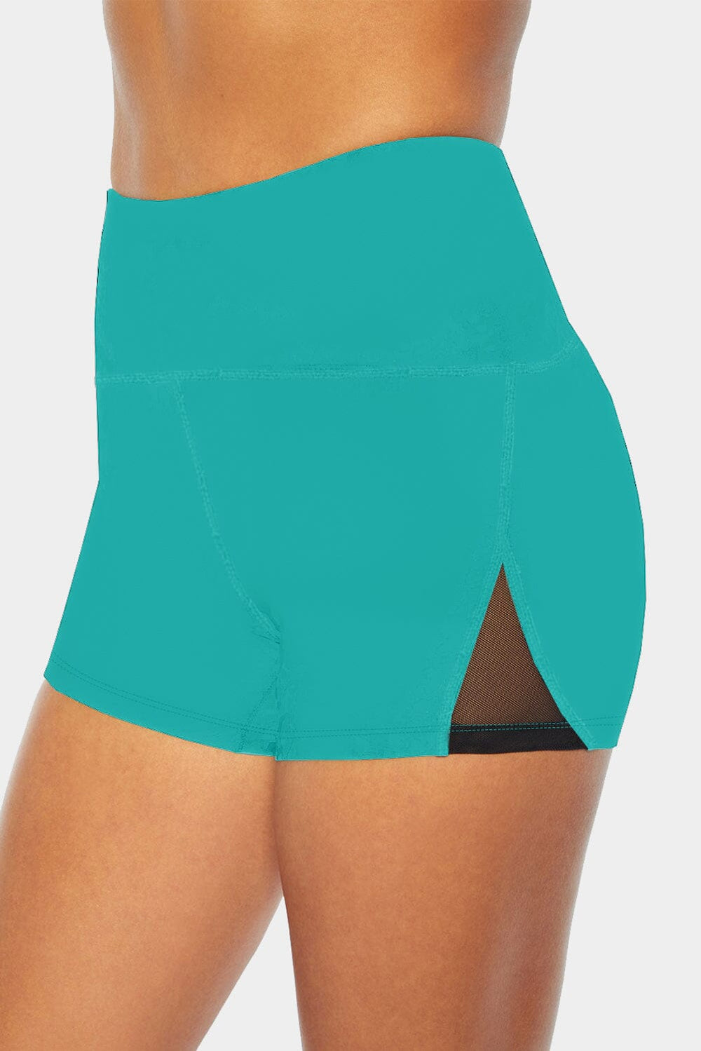 KaleaBoutique Stylish Comfortable Mesh Cutout Patchwork Swim Shorts