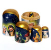 Nativity Russian Nesting Doll, 5 PC Hand Crafted Stacking Matryoshka Egg Set, Religious Christmas Gift - KaleaBoutique.com
