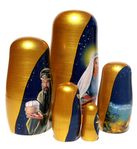 Traditional Nativity 5 Piece Nesting Doll, Traditional Handcrafted Nested Doll - KaleaBoutique.com