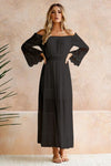 KaleaBoutique Beautiful Off Shoulder Embroidered Flared Sleeve Lace Maxi Dress - KaleaBoutique.com