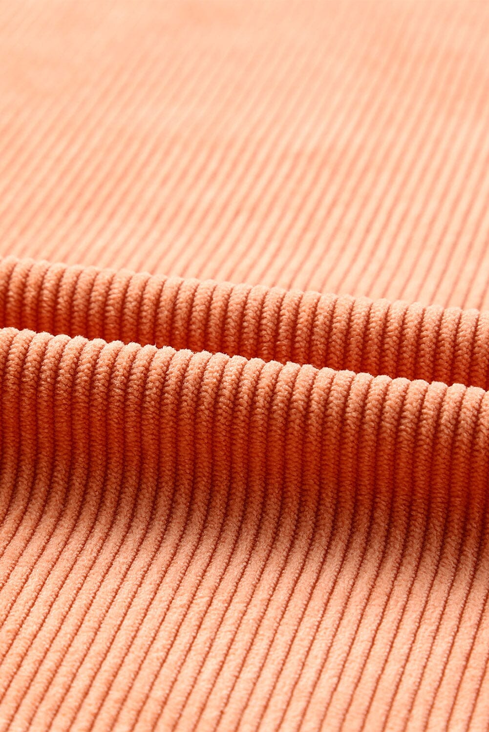 KaleaBoutique Stylish Orange Ribbed Corded Oversized Sweatshirt - KaleaBoutique.com