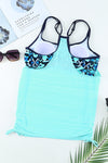 KaleaBoutique Beautiful Patchwork Sporty Scoop Neck Tankini - KaleaBoutique.com