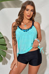 KaleaBoutique Beautiful Patchwork Sporty Scoop Neck Tankini - KaleaBoutique.com