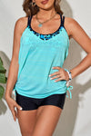 KaleaBoutique Beautiful Patchwork Sporty Scoop Neck Tankini - KaleaBoutique.com