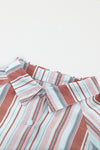 KB Stylish Beautiful Pocketed Striped Button Shirt with Slits - KaleaBoutique.com
