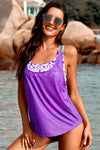 KaleaBoutique Stylish Printed Splicing Racerback 2 Piece Tankini Top and Bottom - KaleaBoutique.com