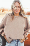 KaleaBoutique Ribbed Corded Oversized Sweatshirt - KaleaBoutique.com
