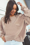 KaleaBoutique Ribbed Corded Oversized Sweatshirt - KaleaBoutique.com