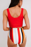 Square Neck Sleeveless Fashion Print Tankini Set - KaleaBoutique.com
