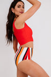 Square Neck Sleeveless Fashion Print Tankini Set - KaleaBoutique.com