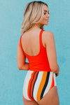 Square Neck Sleeveless Fashion Print Tankini Set - KaleaBoutique.com