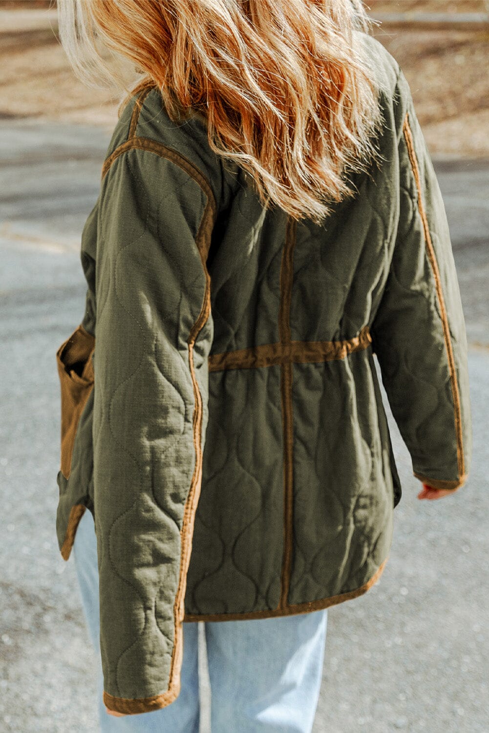KaleaBoutique Stitching Quilted Drawstring Jacket - KaleaBoutique.com