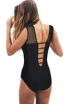 KaleaBoutique Stylish Strappy Hollow-Out Back Mesh One-Piece Swimwear - KaleaBoutique.com
