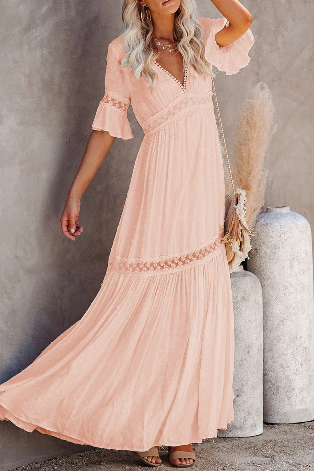 swiss dot lace dress Vintage Swiss Dot Tulle & Lace Gown With Tiered Petticoat Skirt Very Breezy