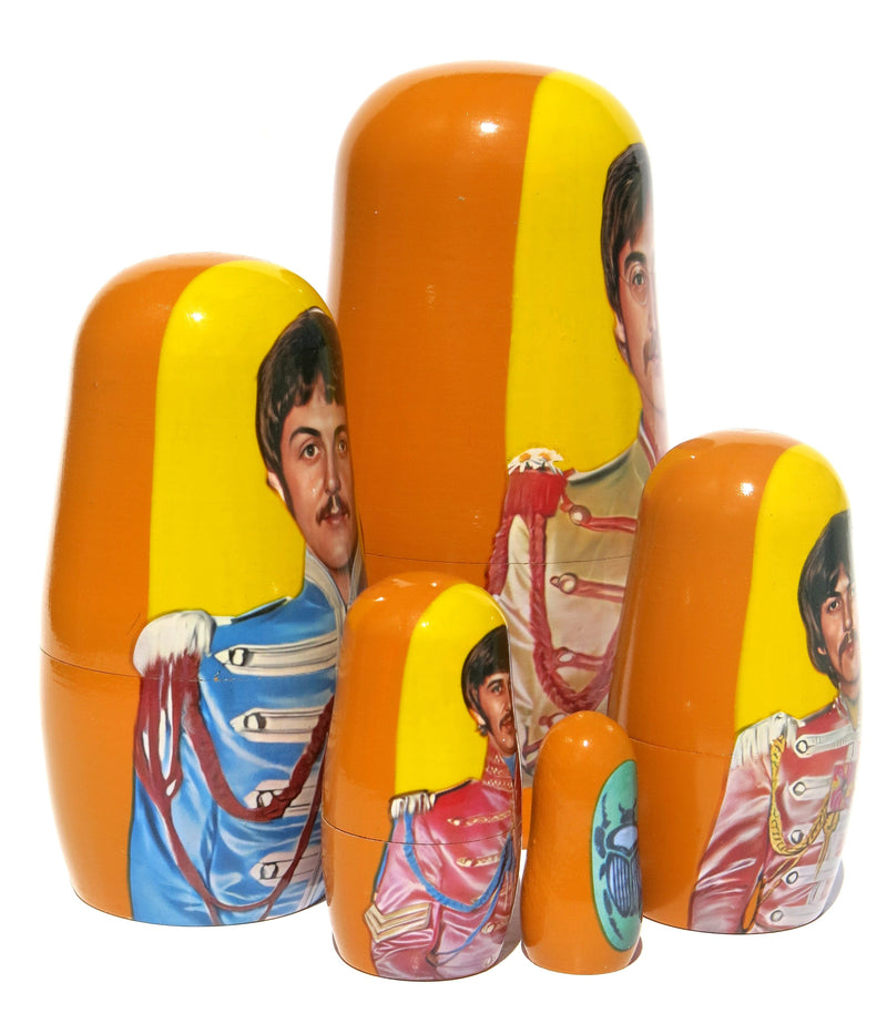 The Beatles John Lennon 5 Piece Nesting Doll Set - Handcrafted Stacking Matryoshka Set - KaleaBoutique.com