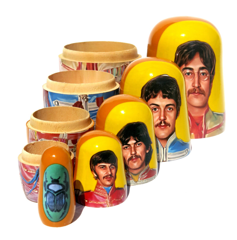 The Beatles John Lennon 5 Piece Nesting Doll Set - Handcrafted Stacking Matryoshka Set - KaleaBoutique.com