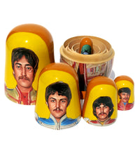 The Beatles John Lennon 5 Piece Nesting Doll Set - Handcrafted Stacking Matryoshka Set - KaleaBoutique.com