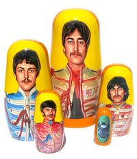The Beatles John Lennon 5 Piece Nesting Doll Set - Handcrafted Stacking Matryoshka Set - KaleaBoutique.com