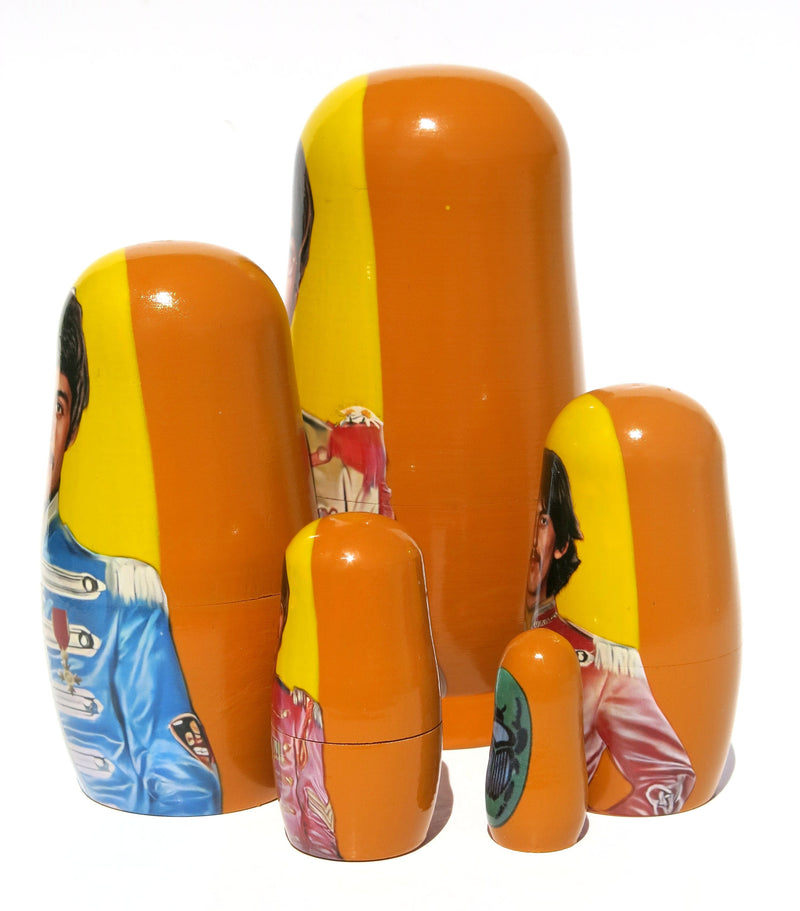 The Beatles John Lennon 5 Piece Nesting Doll Set - Handcrafted Stacking Matryoshka Set - KaleaBoutique.com
