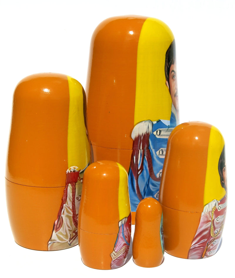 The Beatles SGT. Pepper Paul McCartney Russian Nesting Doll, 5 PC Hand Crafted Stacking Matryoshka Egg Set, The Beatles Fan Gift Idea - KaleaBoutique.com