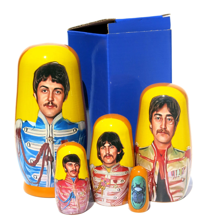 The Beatles Paul McCartney 5 Piece Nesting Doll set - Handcrafted Stacking Matryoshka Set - KaleaBoutique.com