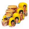 The Beatles SGT. Pepper Russian Nesting Doll, 5 PC Hand Crafted Stacking Matryoshka Egg Set, Beatles Fan Gift Idea - KaleaBoutique.com