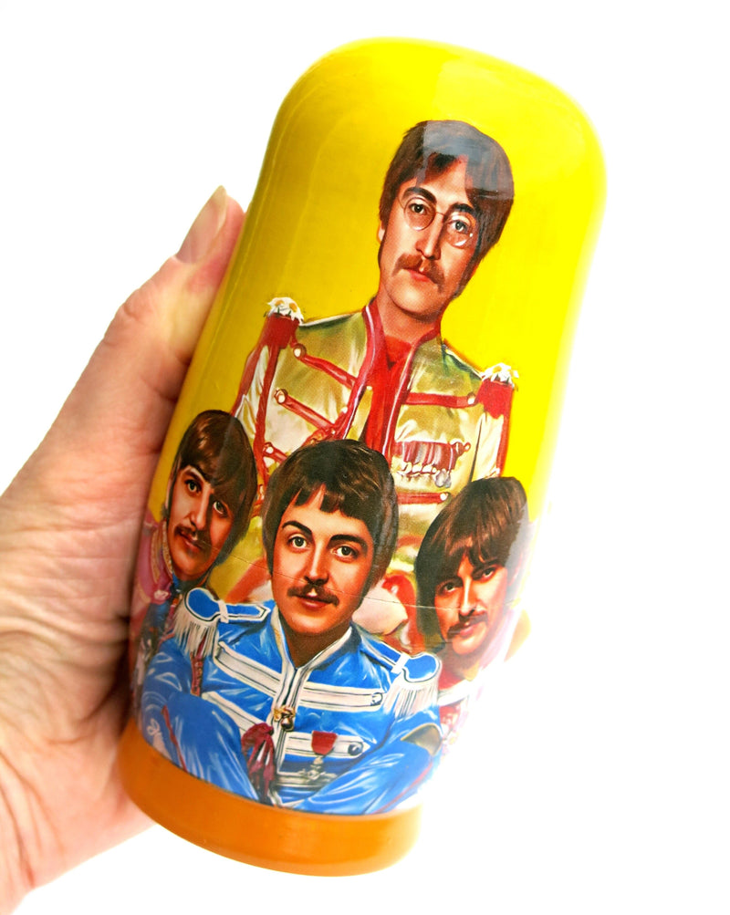 The Beatles Group 5 Piece Nesting Doll Set - Handcrafted Stacking Matryoshka Set - KaleaBoutique.com