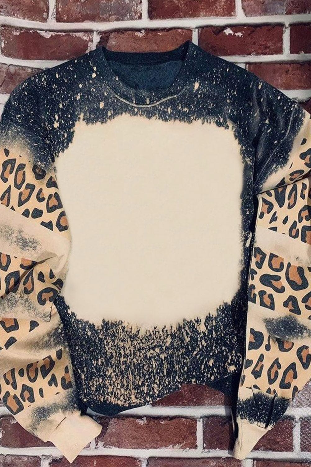 Tie Dye Leopard Drop Shoulder Sweatshirt - KaleaBoutique.com
